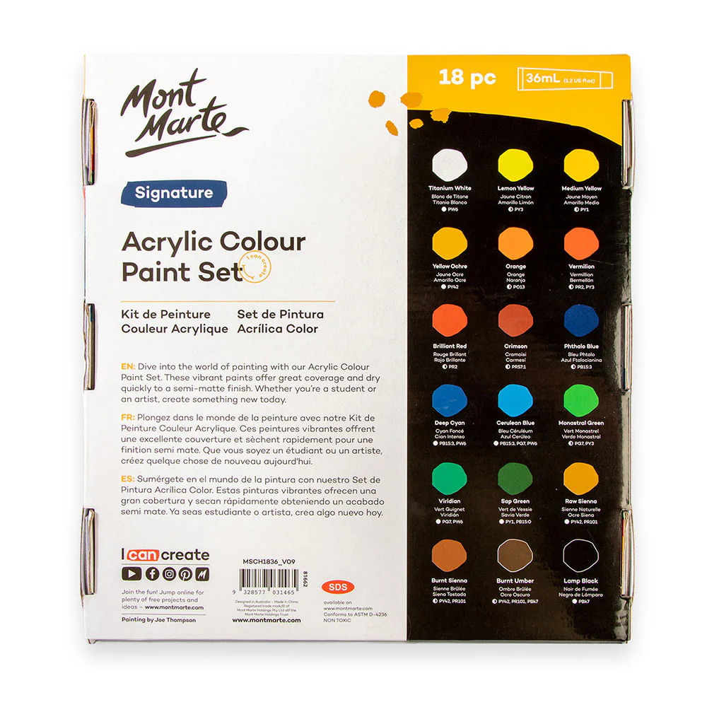 Acrylic Colour Paint Set Signature 18pc x 36ml (1.2 US fl.oz) - Image 4