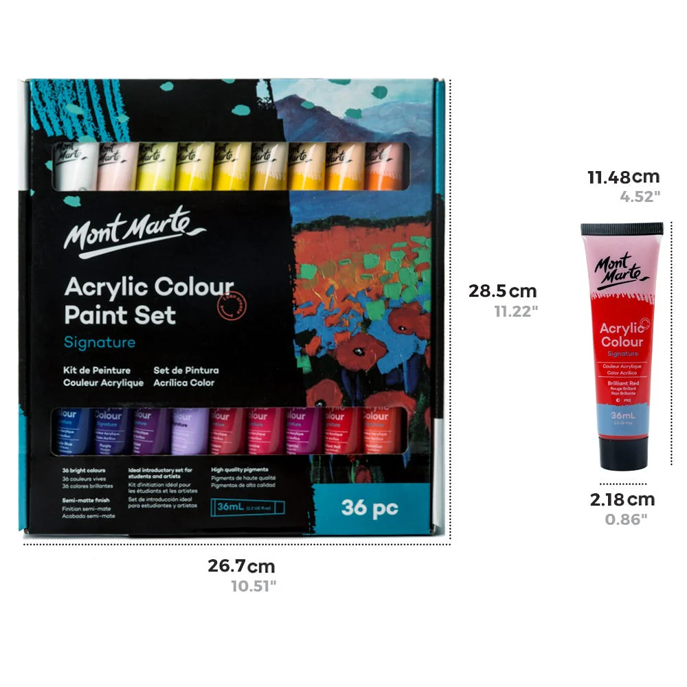 Acrylic Colour Paint Set Signature 36pc x 36ml (1.2oz) - Image 3