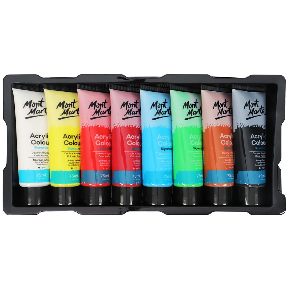Acrylic Colour Paint Set Signature 8pc x 75ml (2.54oz) - Image 4