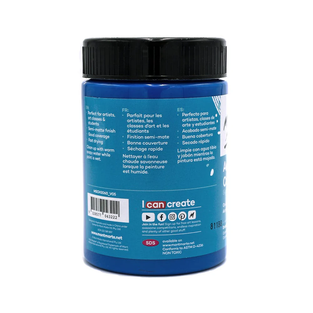 Acrylic Colour Paint Signature 300ml (10.1 US fl.oz) - Deep Cyan - Image 2