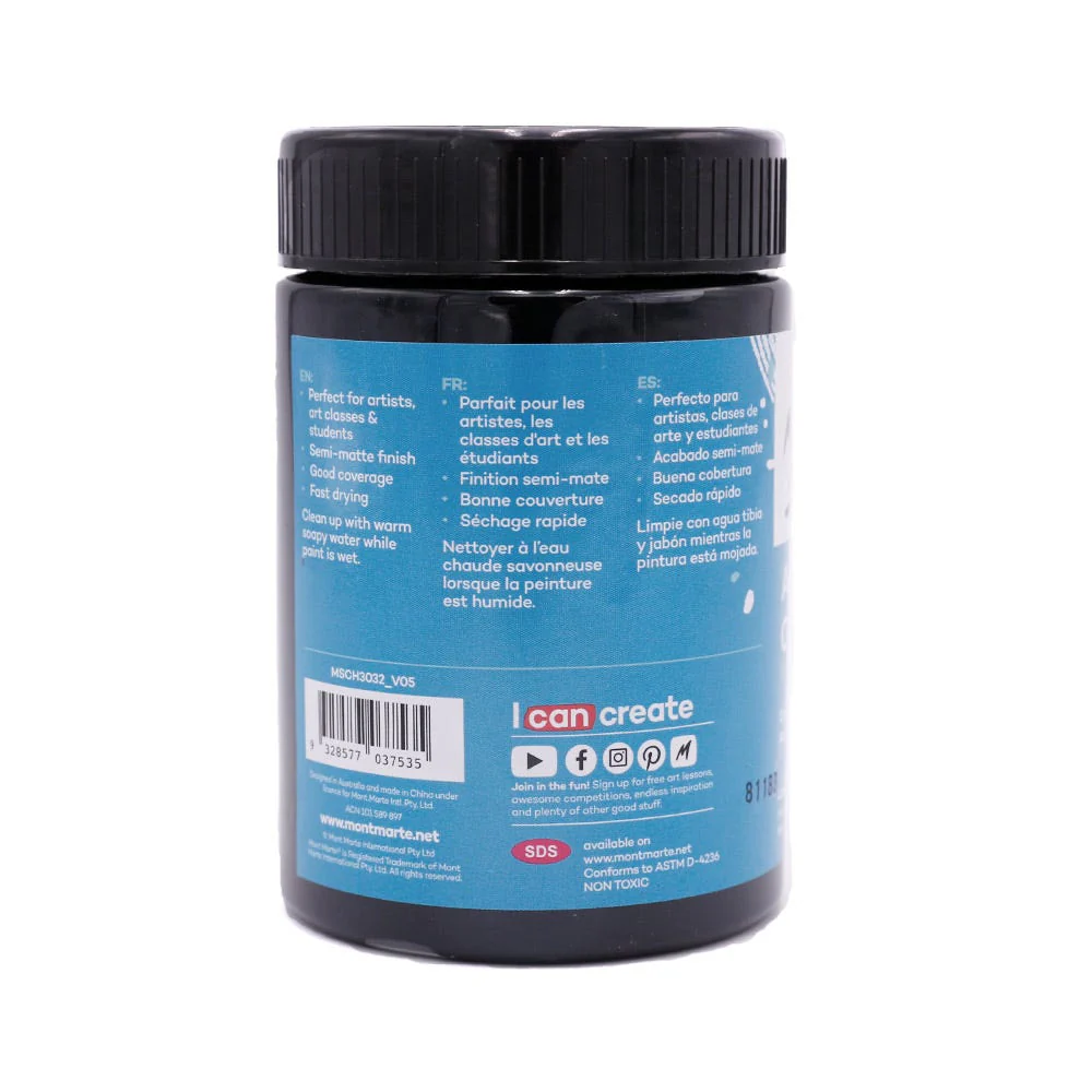 Acrylic Colour Paint Signature 300ml (10.1 US fl.oz) - Lamp Black - Image 2