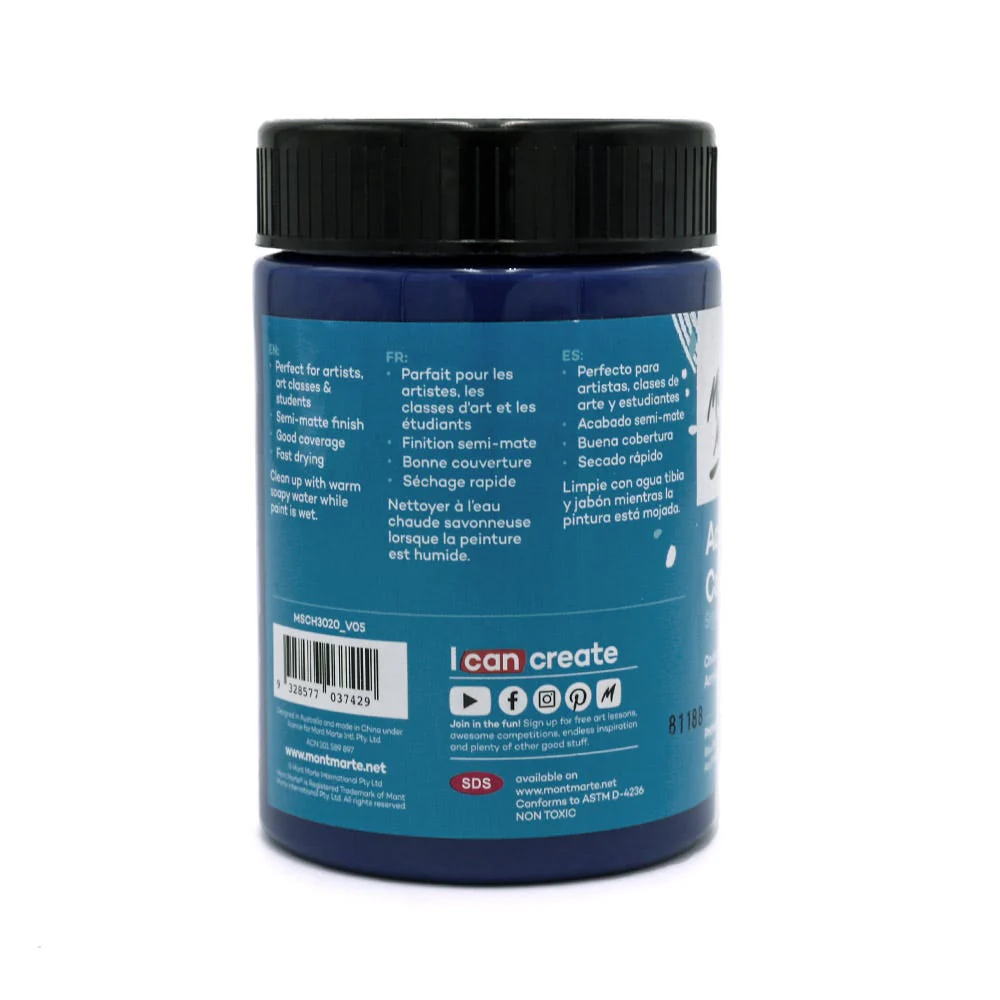 Acrylic Colour Paint Signature 300ml (10.1 US fl.oz) - Phthalo Blue - Image 2