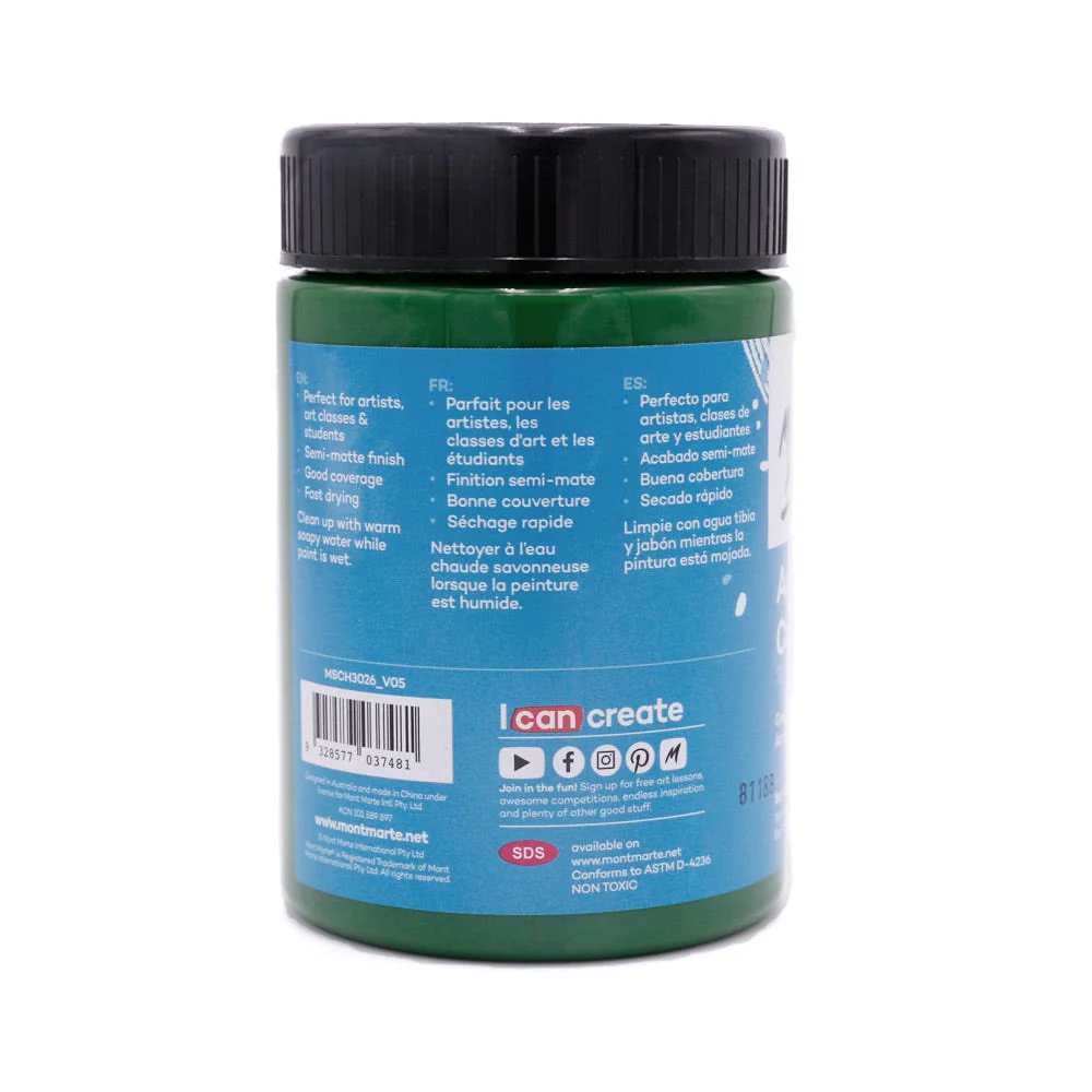 Acrylic Colour Paint Signature 300ml (10.1 US fl.oz) - Sap Green - Image 2