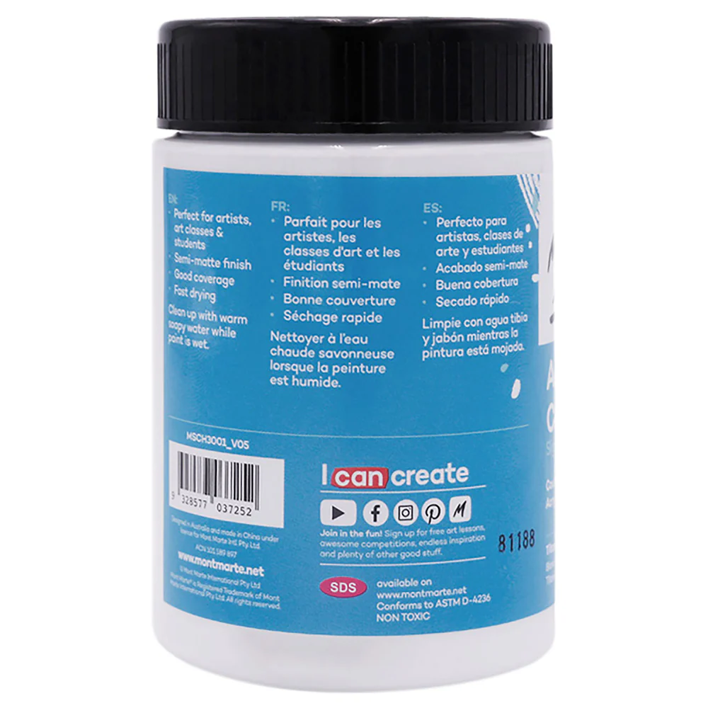 Acrylic Colour Paint Signature 300ml (10.1 US fl.oz) - Titanium White - Image 2