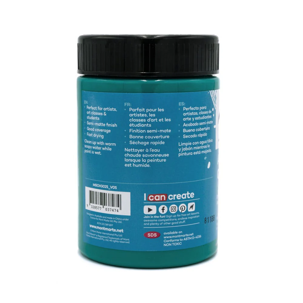 Acrylic Colour Paint Signature 300ml (10.1 US fl.oz) - Viridian - Image 2