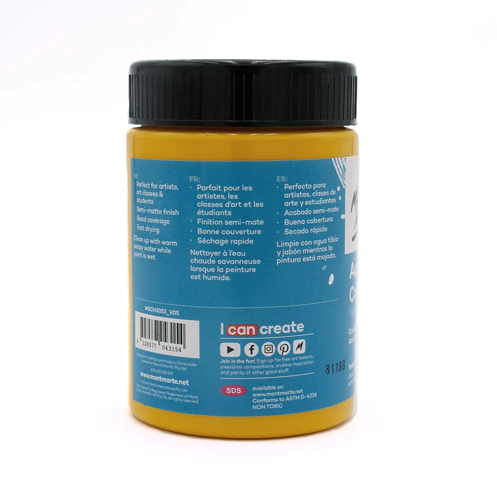 Acrylic Colour Paint Signature 300ml (10.1 US fl.oz) - Yellow Deep - Image 2
