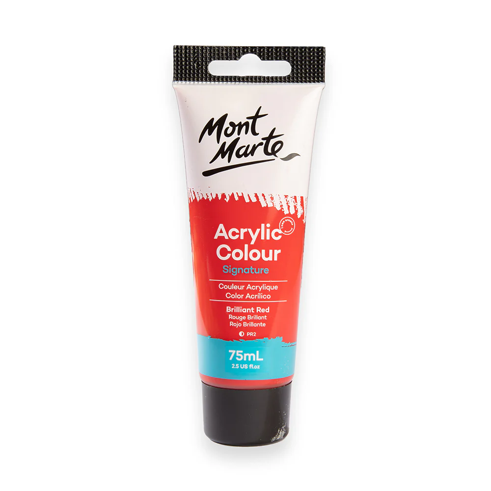 Acrylic Colour Paint Signature 75ml (2.5 US fl.oz) Tube - Brilliant Red