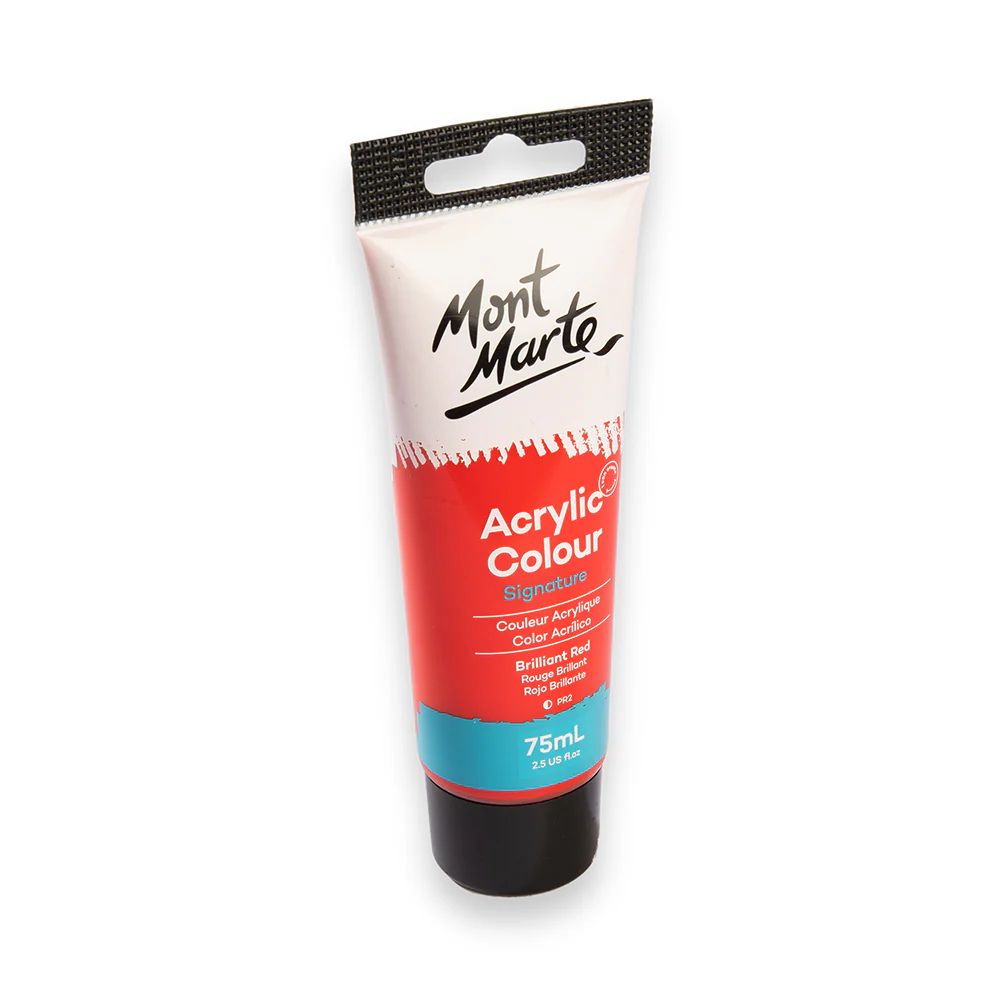Acrylic Colour Paint Signature 75ml (2.5 US fl.oz) Tube - Brilliant Red - Image 3