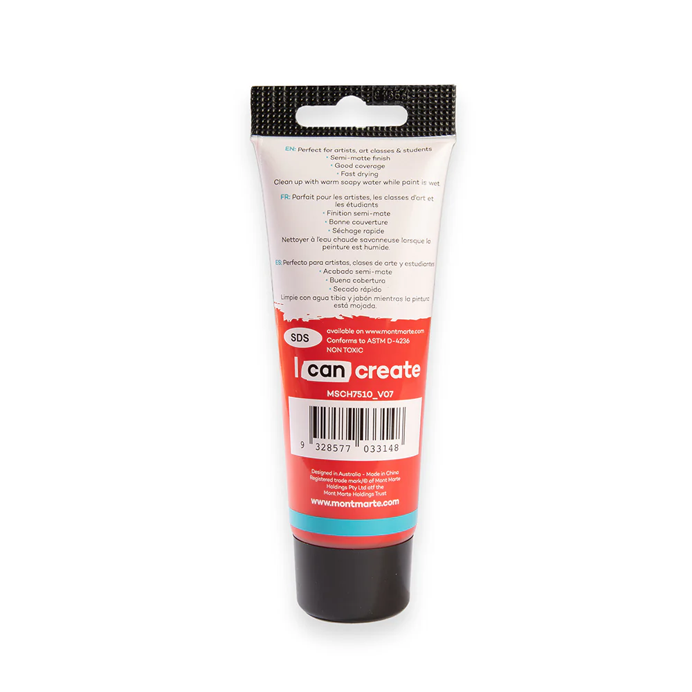 Acrylic Colour Paint Signature 75ml (2.5 US fl.oz) Tube - Brilliant Red - Image 4