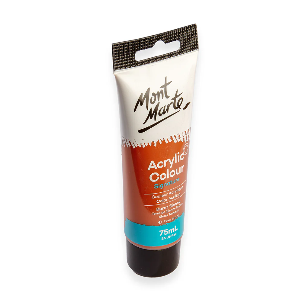 Acrylic Colour Paint Signature 75ml (2.5 US fl.oz) Tube - Burnt Sienna - Image 3