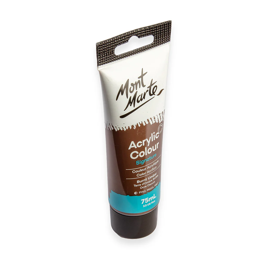 Acrylic Colour Paint Signature 75ml (2.5 US fl.oz) Tube - Burnt Umber - Image 3