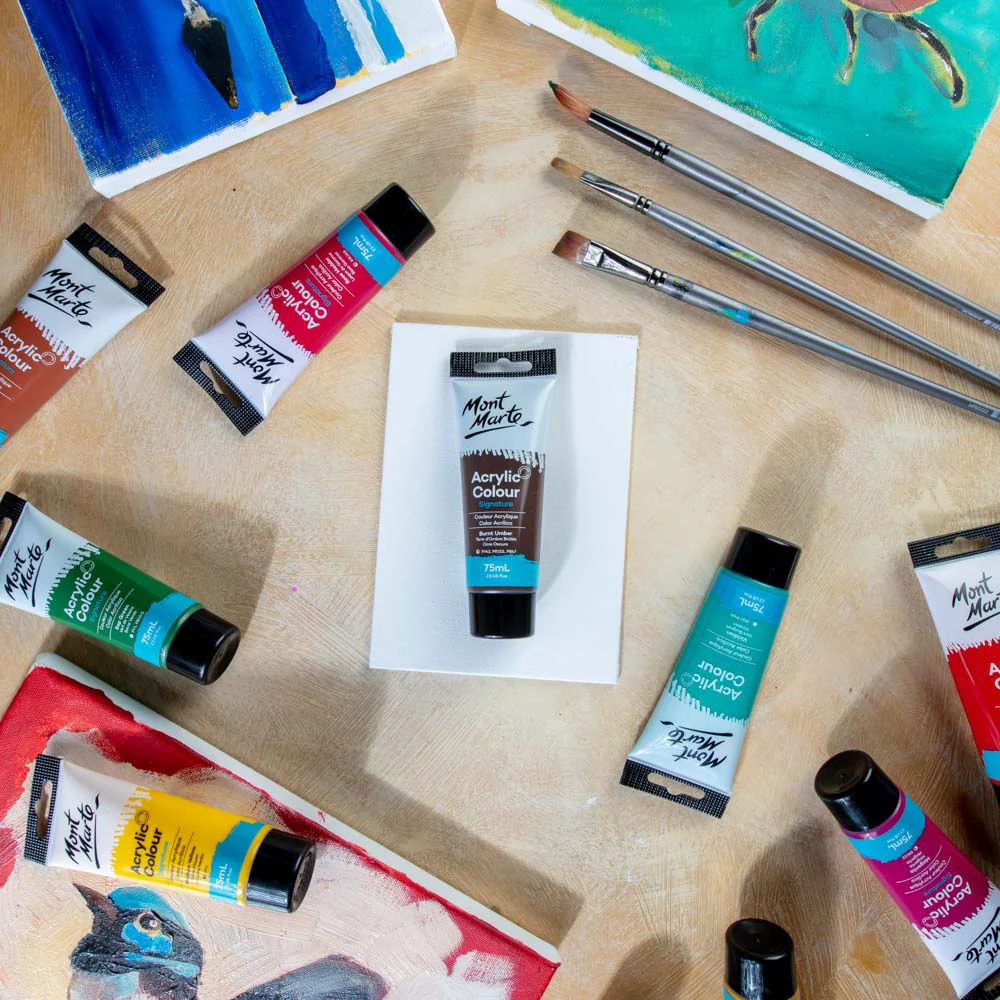 Acrylic Colour Paint Signature 75ml (2.5 US fl.oz) Tube - Burnt Umber - Image 9