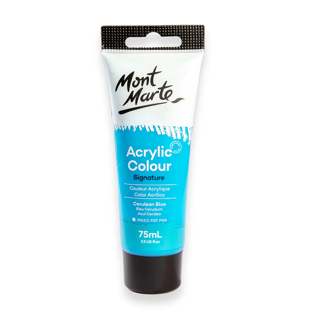 Acrylic Colour Paint Signature 75ml (2.5 US fl.oz) Tube - Cerulean Blue