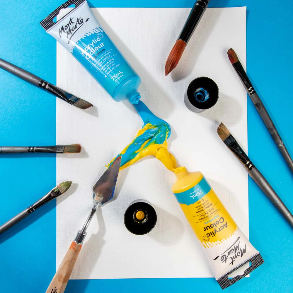 Acrylic Colour Paint Signature 75ml (2.5 US fl.oz) Tube - Cerulean Blue - Image 5