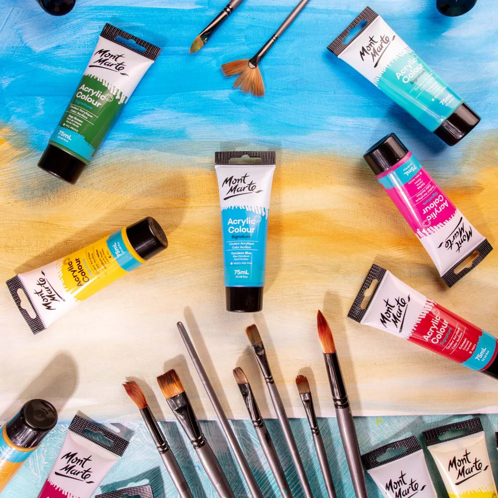 Acrylic Colour Paint Signature 75ml (2.5 US fl.oz) Tube - Cerulean Blue - Image 8
