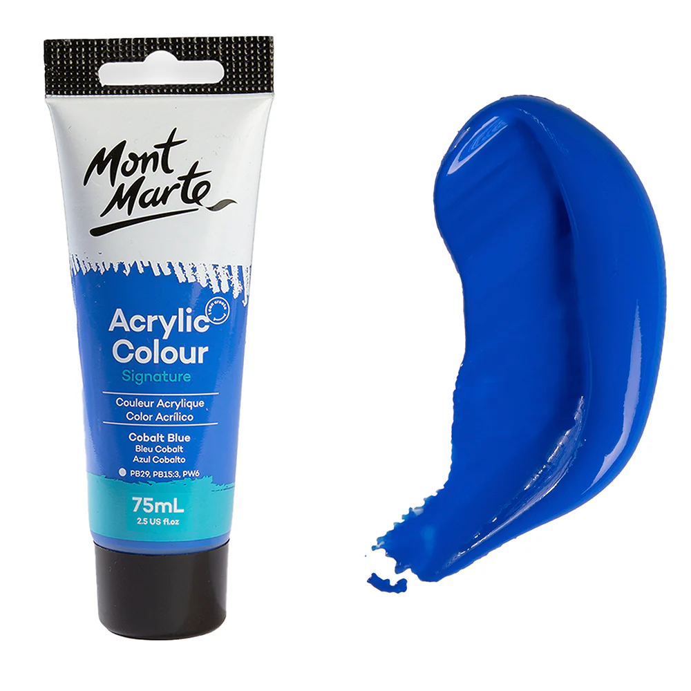 Acrylic Colour Paint Signature 75ml (2.5 US fl.oz) Tube - Cobalt Blue - Image 9