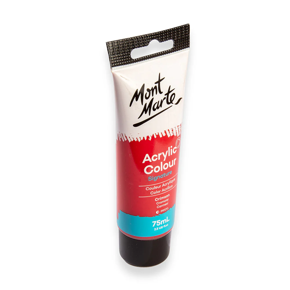Acrylic Colour Paint Signature 75ml (2.5 US fl.oz) Tube - Crimson - Image 3