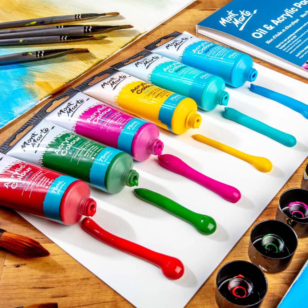 Acrylic Colour Paint Signature 75ml (2.5 US fl.oz) Tube - Crimson - Image 6