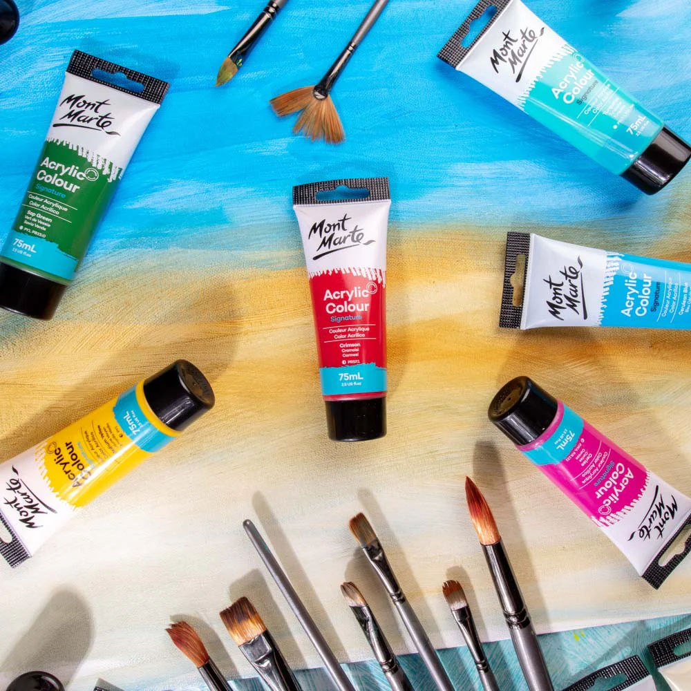 Acrylic Colour Paint Signature 75ml (2.5 US fl.oz) Tube - Crimson - Image 9