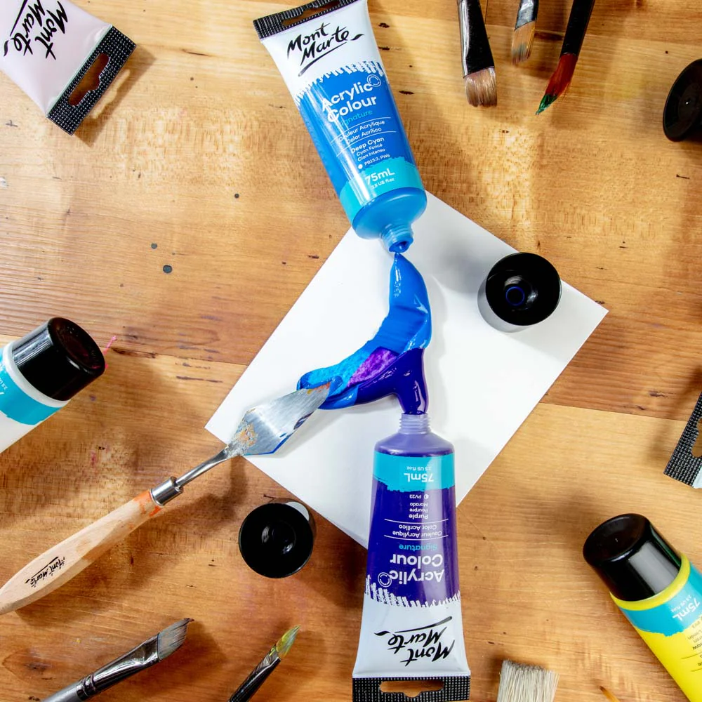 Acrylic Colour Paint Signature 75ml (2.5 US fl.oz) Tube - Deep Cyan - Image 5