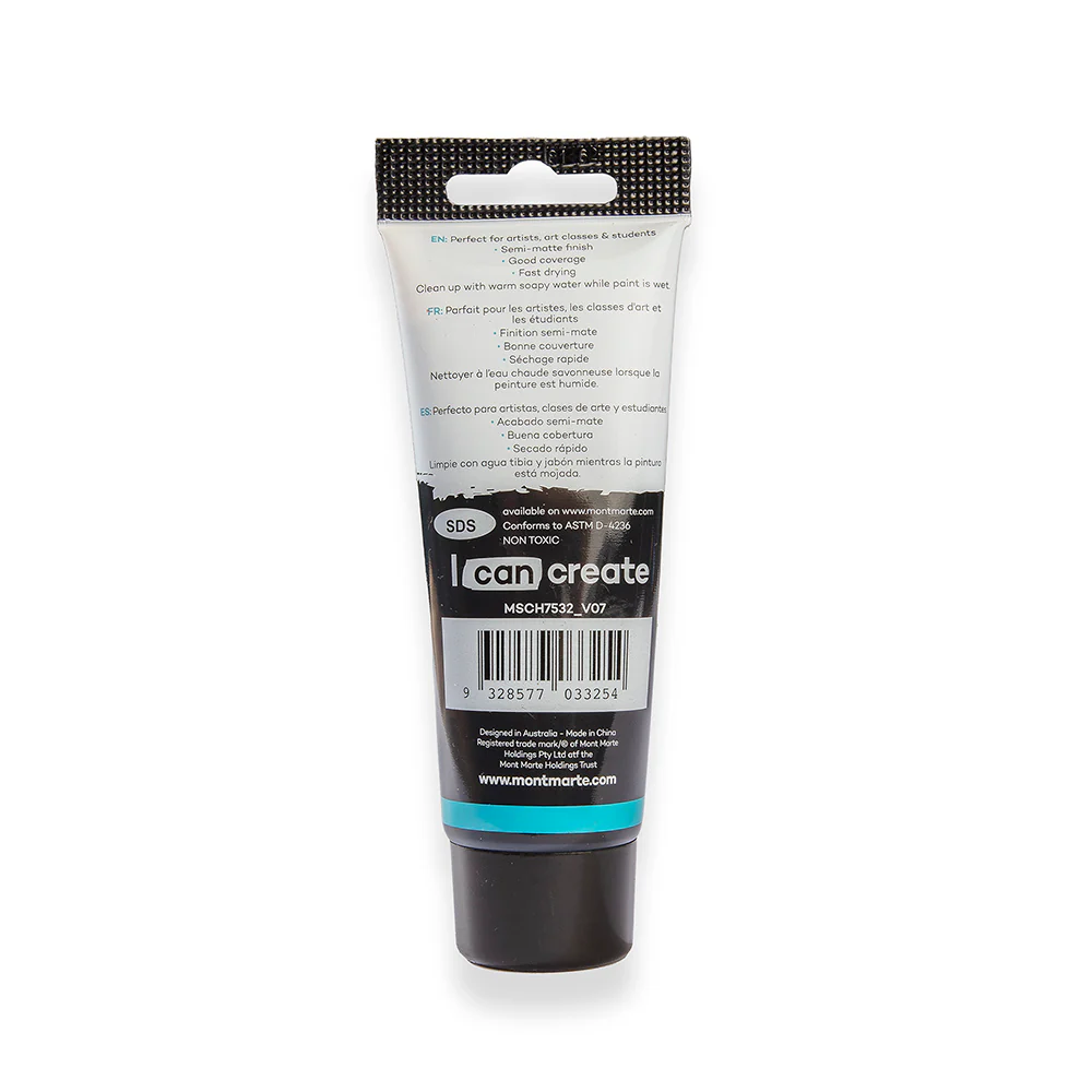 Acrylic Colour Paint Signature 75ml (2.5 US fl.oz) Tube - Lamp Black - Image 4
