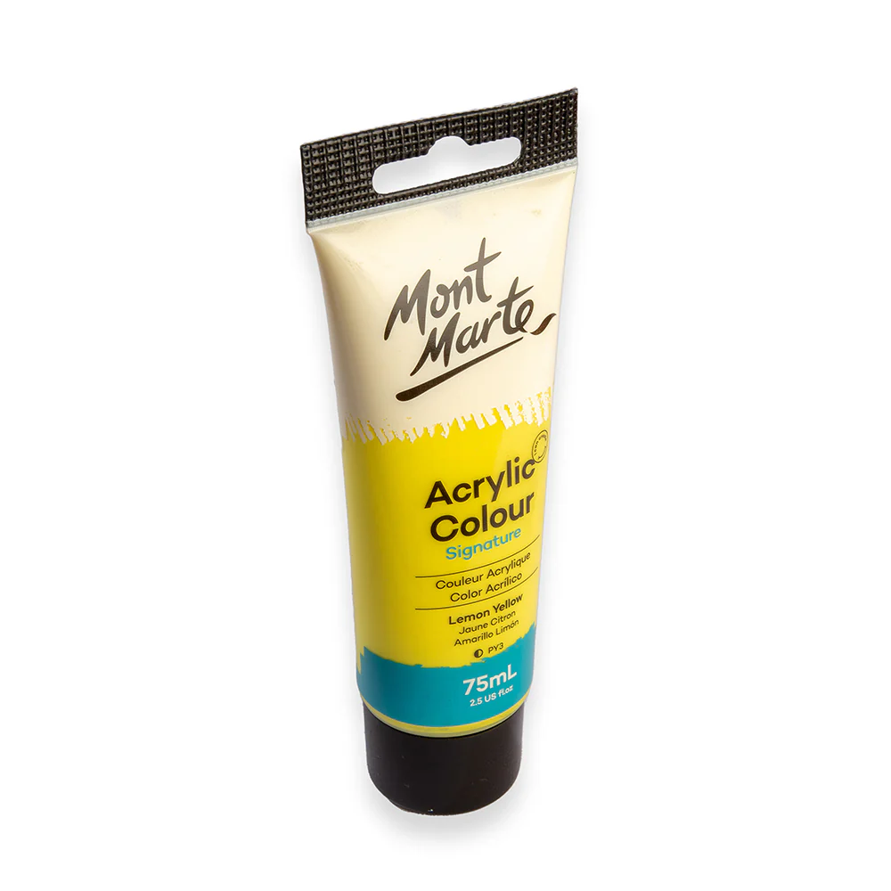 Acrylic Colour Paint Signature 75ml (2.5 US fl.oz) Tube - Lemon Yellow - Image 2