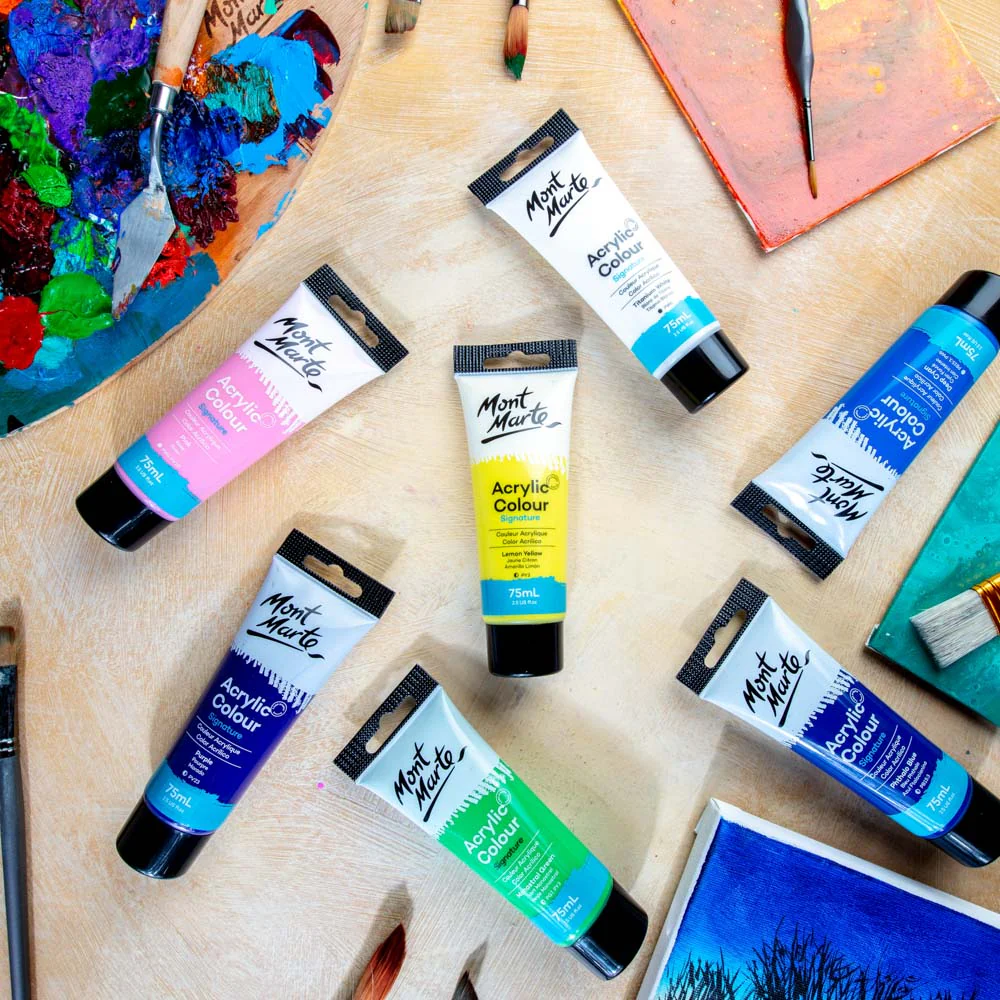 Acrylic Colour Paint Signature 75ml (2.5 US fl.oz) Tube - Lemon Yellow - Image 6