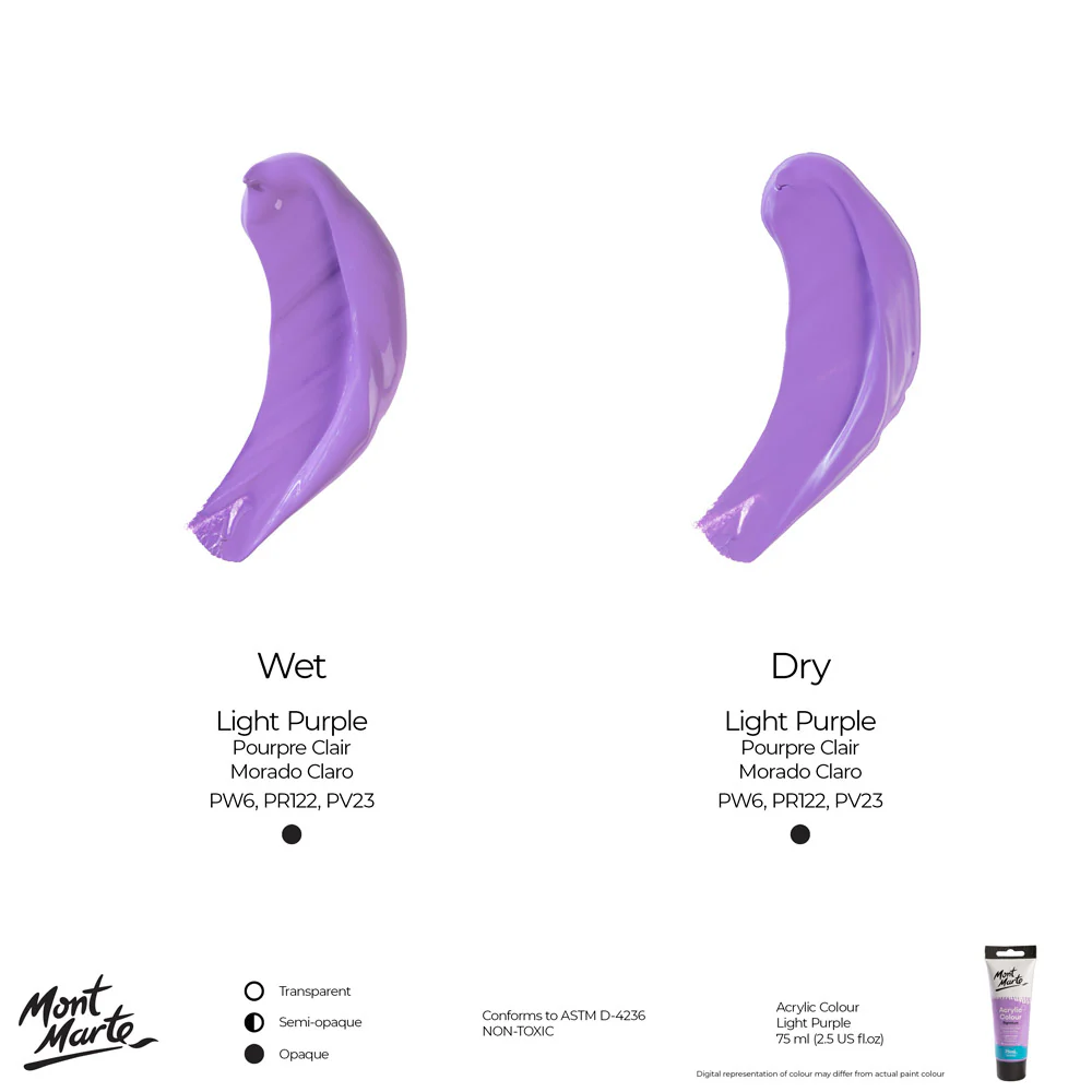 Acrylic Colour Paint Signature 75ml (2.5 US fl.oz) Tube - Light Purple - Image 9