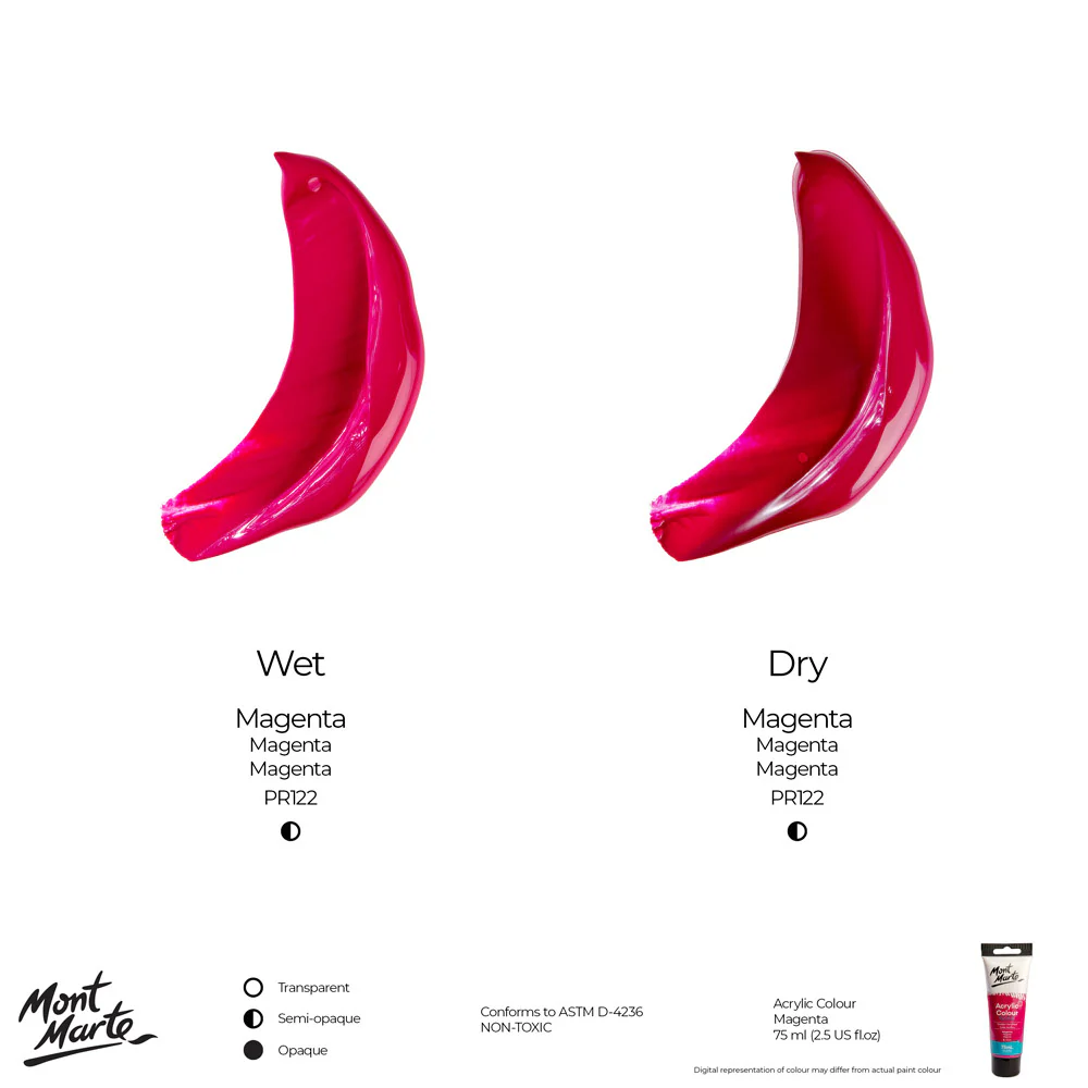 Acrylic Colour Paint Signature 75ml (2.5 US fl.oz) Tube - Magenta - Image 10