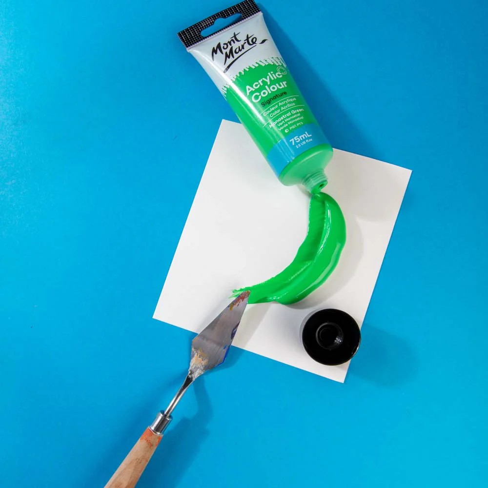 Acrylic Colour Paint Signature 75ml (2.5 US fl.oz) Tube - Monastral Green - Image 2