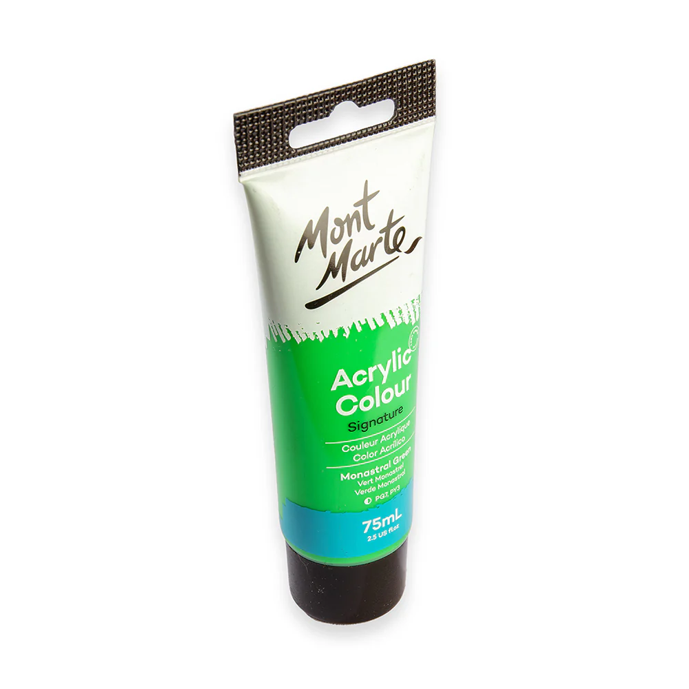 Acrylic Colour Paint Signature 75ml (2.5 US fl.oz) Tube - Monastral Green - Image 3
