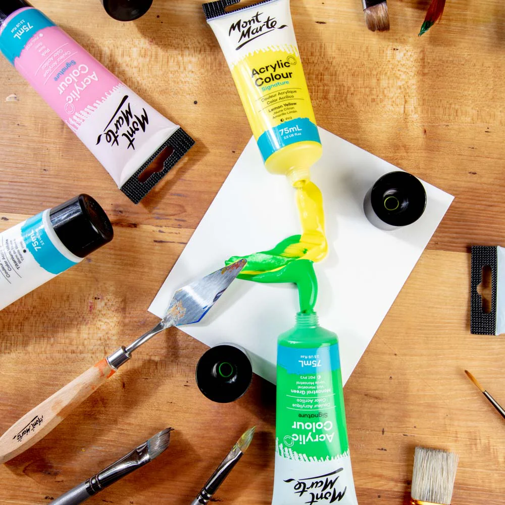 Acrylic Colour Paint Signature 75ml (2.5 US fl.oz) Tube - Monastral Green - Image 5