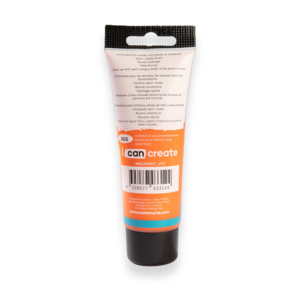 Acrylic Colour Paint Signature 75ml (2.5 US fl.oz) Tube - Orange - Image 4