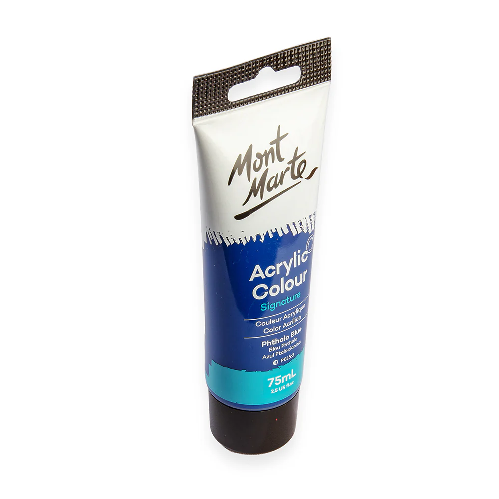 Acrylic Colour Paint Signature 75ml (2.5 US fl.oz) Tube - Phthalo Blue - Image 3