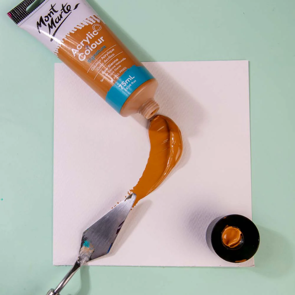 Acrylic Colour Paint Signature 75ml (2.5 US fl.oz) Tube - Raw Sienna - Image 2