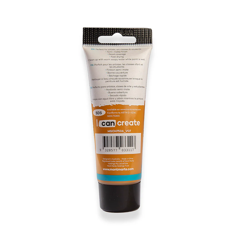 Acrylic Colour Paint Signature 75ml (2.5 US fl.oz) Tube - Raw Sienna - Image 4