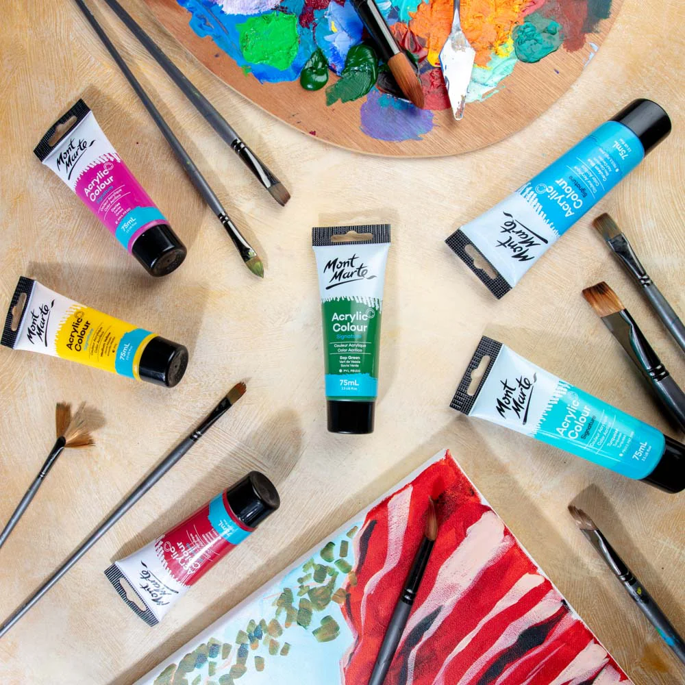Acrylic Colour Paint Signature 75ml (2.5 US fl.oz) Tube - Sap Green - Image 8