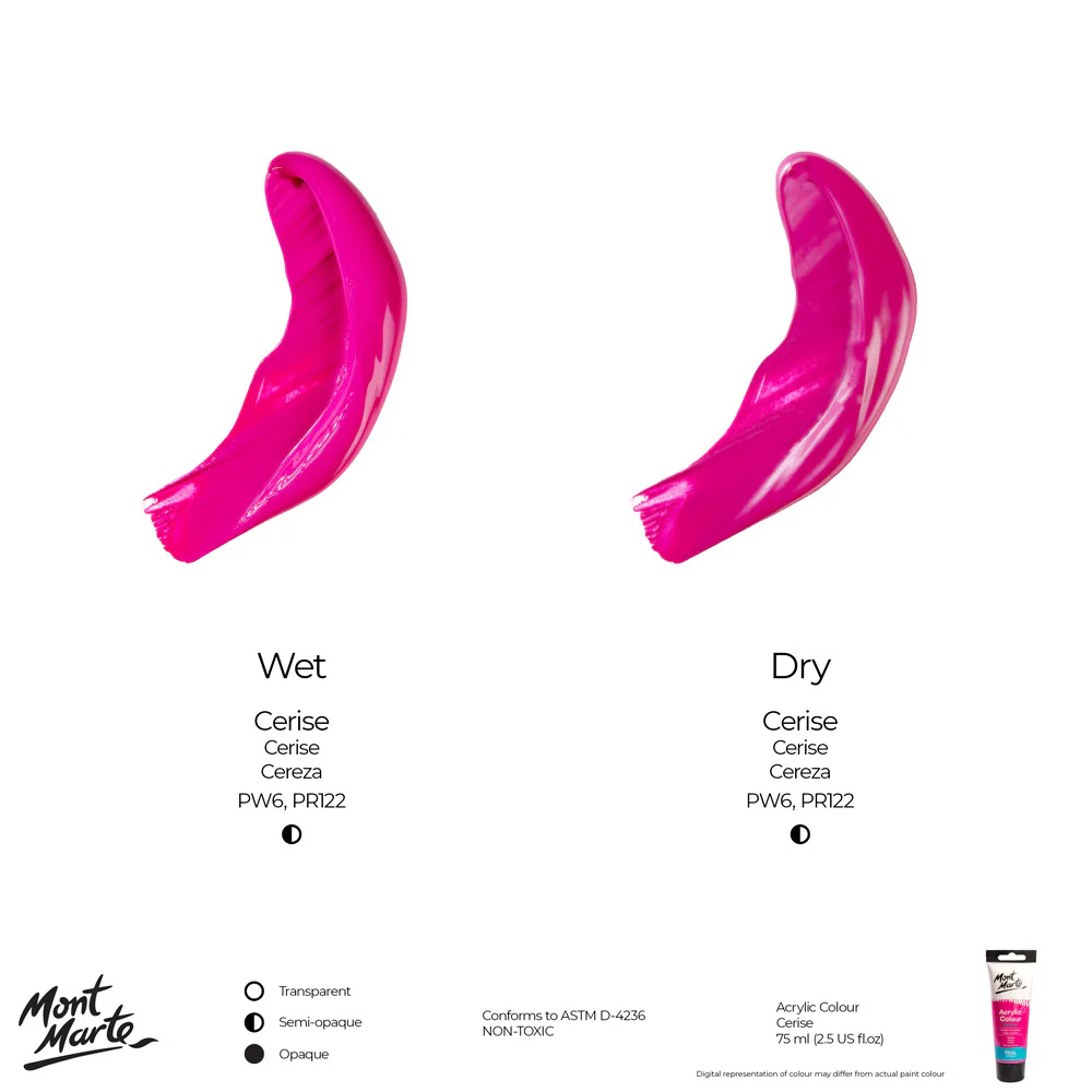 Acrylic Colour Paint Signature 75ml (2.5 US fl.oz) Tube - Cerise - Image 10