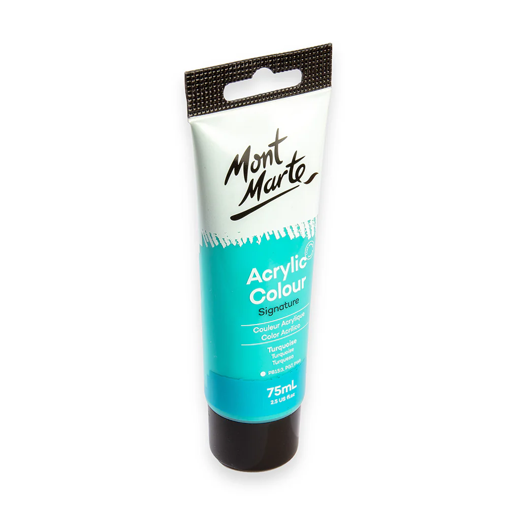 Acrylic Colour Paint Signature 75ml (2.5 US fl.oz) Tube - Turquoise - Image 3