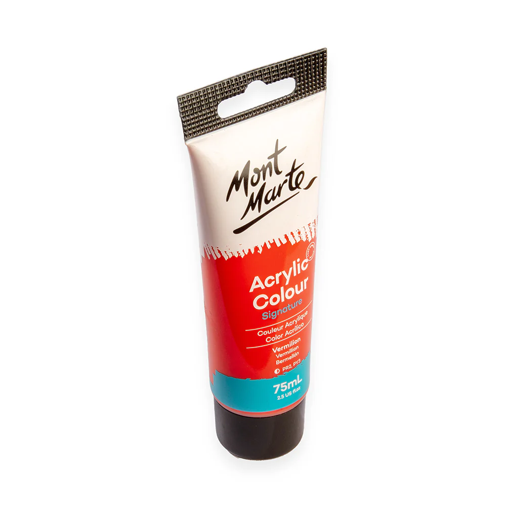 Acrylic Colour Paint Signature 75ml (2.5 US fl.oz) Tube - Vermilion - Image 3