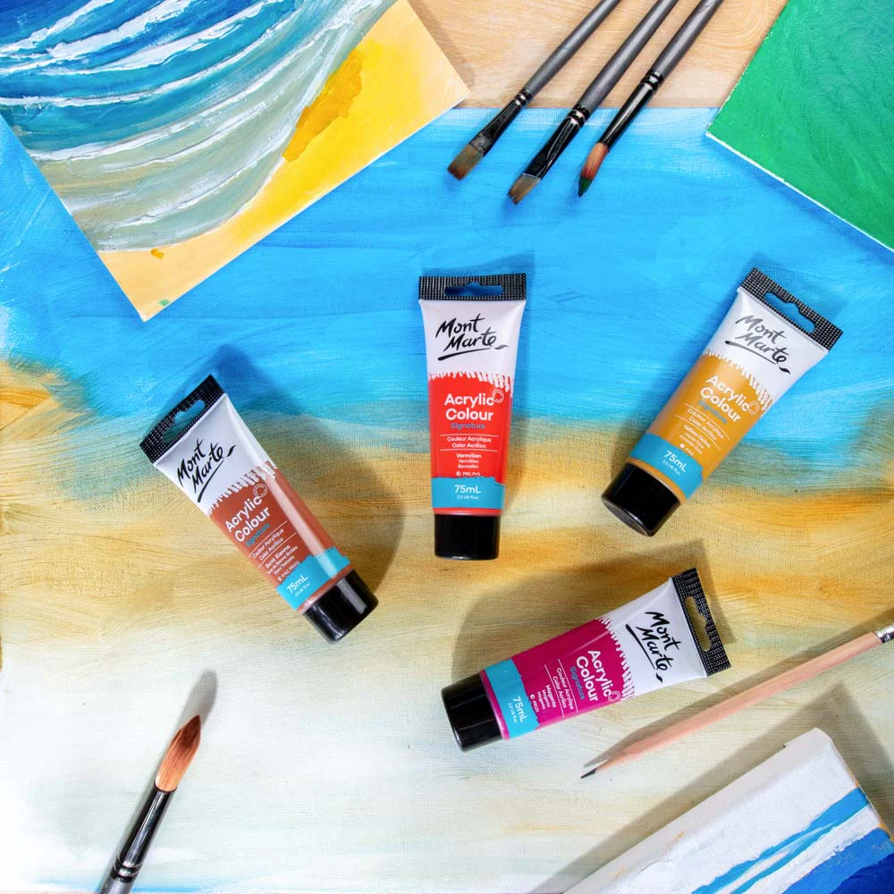 Acrylic Colour Paint Signature 75ml (2.5 US fl.oz) Tube - Vermilion - Image 9