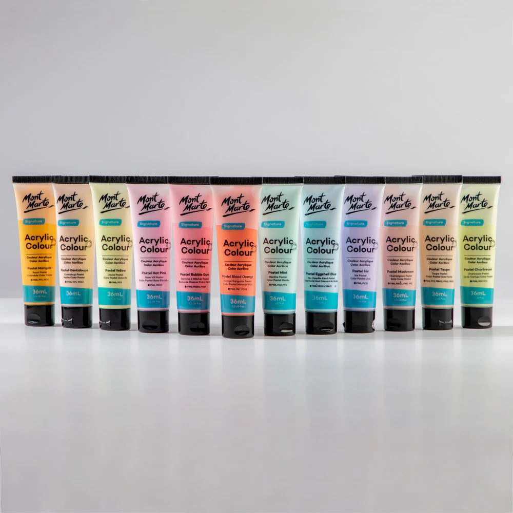 Acrylic Colour Pastel Paint Set Signature 12pc x 36ml (1.2 US fl.oz) - Image 2