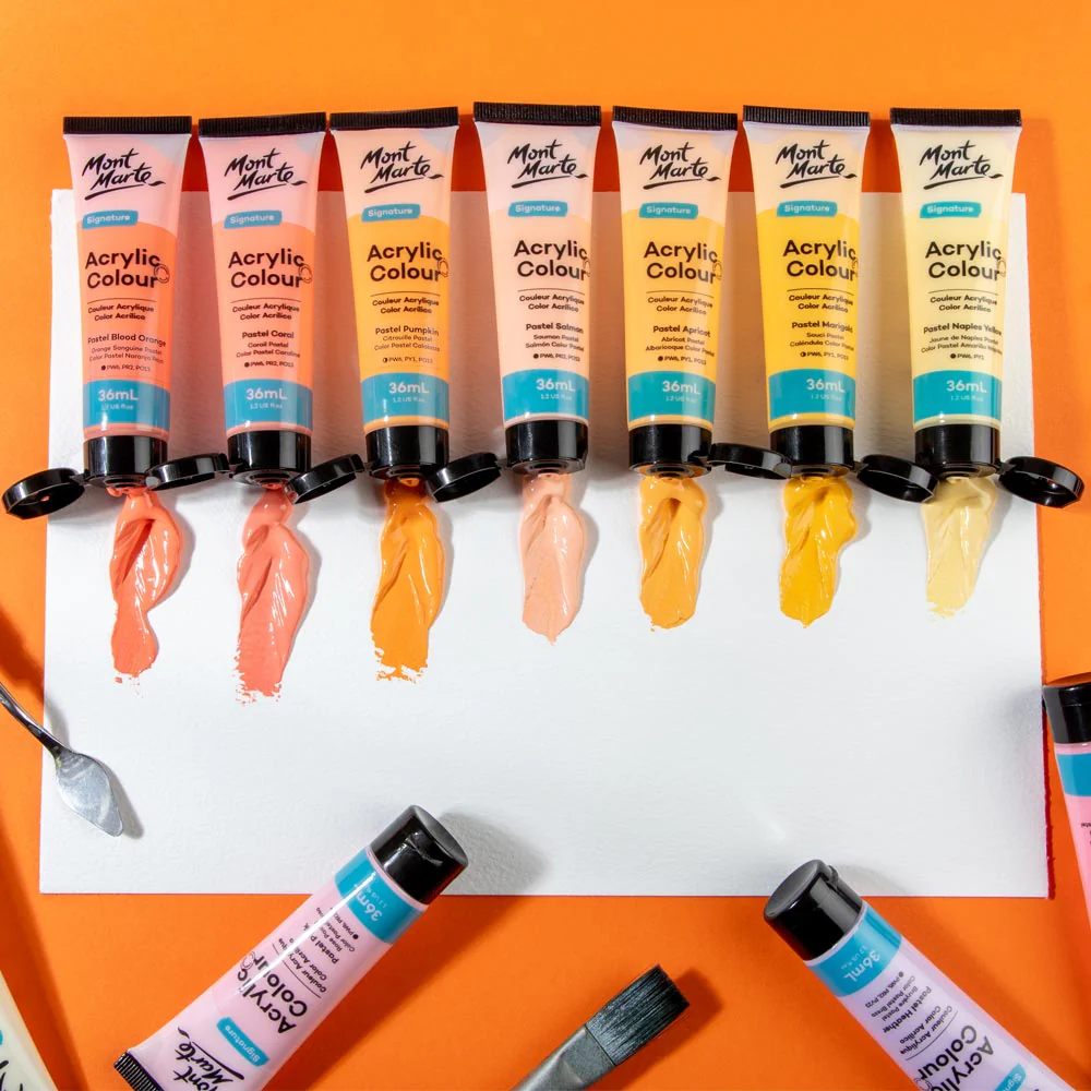 Acrylic Colour Pastel Paint Set Signature 12pc x 36ml (1.2 US fl.oz) - Image 6
