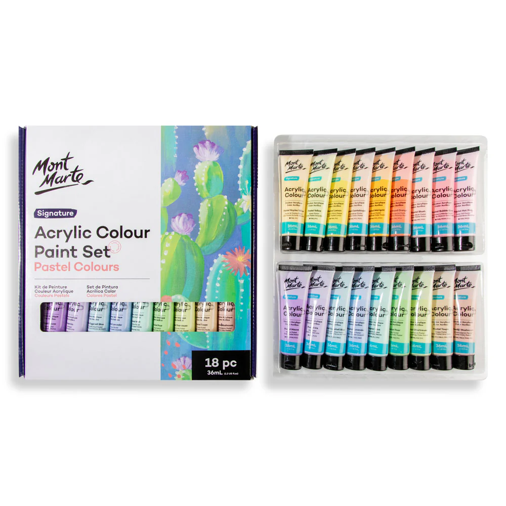 Acrylic Colour Pastel Paint Set Signature 18pc x 36ml (1.2 US fl.oz) - Image 2
