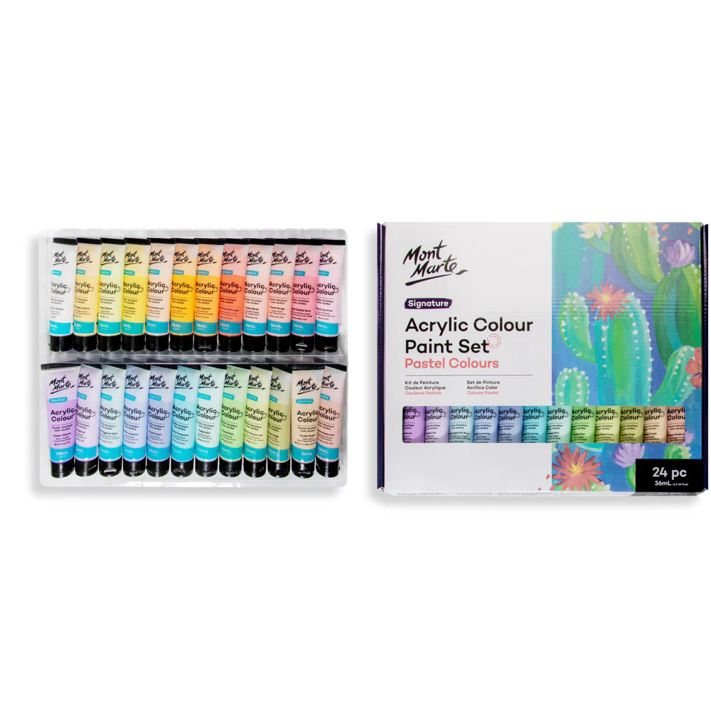 Acrylic Colour Pastel Paint Set Signature 24pc x 36ml (1.2 US fl.oz) - Image 2