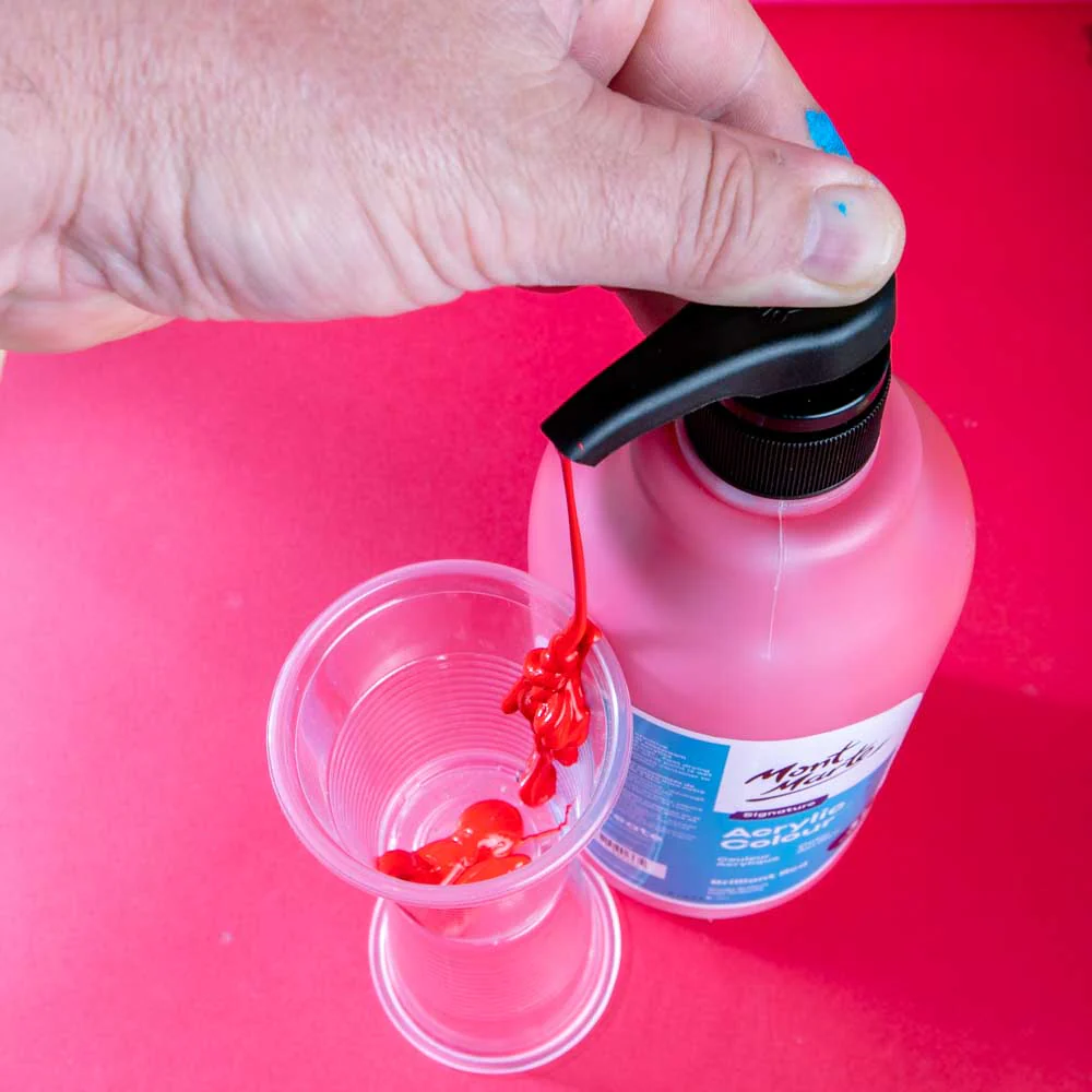 Acrylic Colour Signature 1L (33.8 US fl.oz) Bottle - Brilliant Red - Image 6