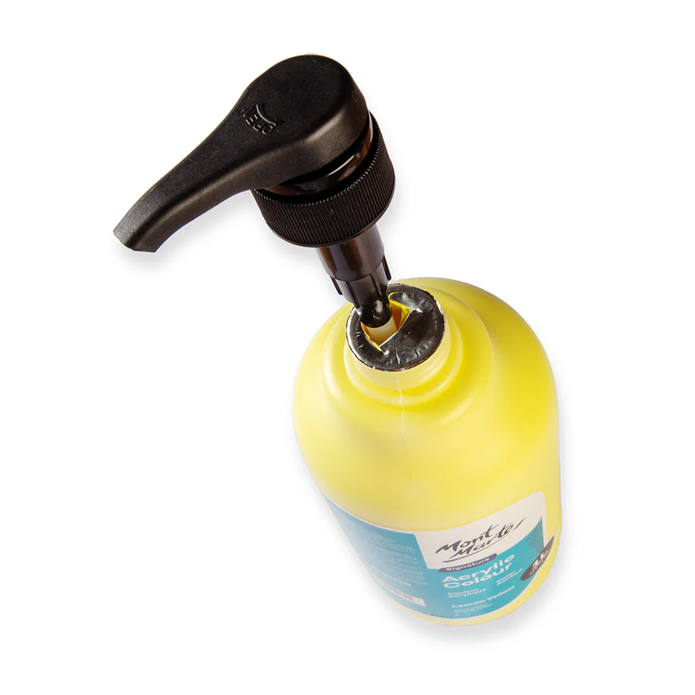 Acrylic Colour Signature 1L (33.8 US fl.oz) Bottle - Lemon Yellow - Image 7