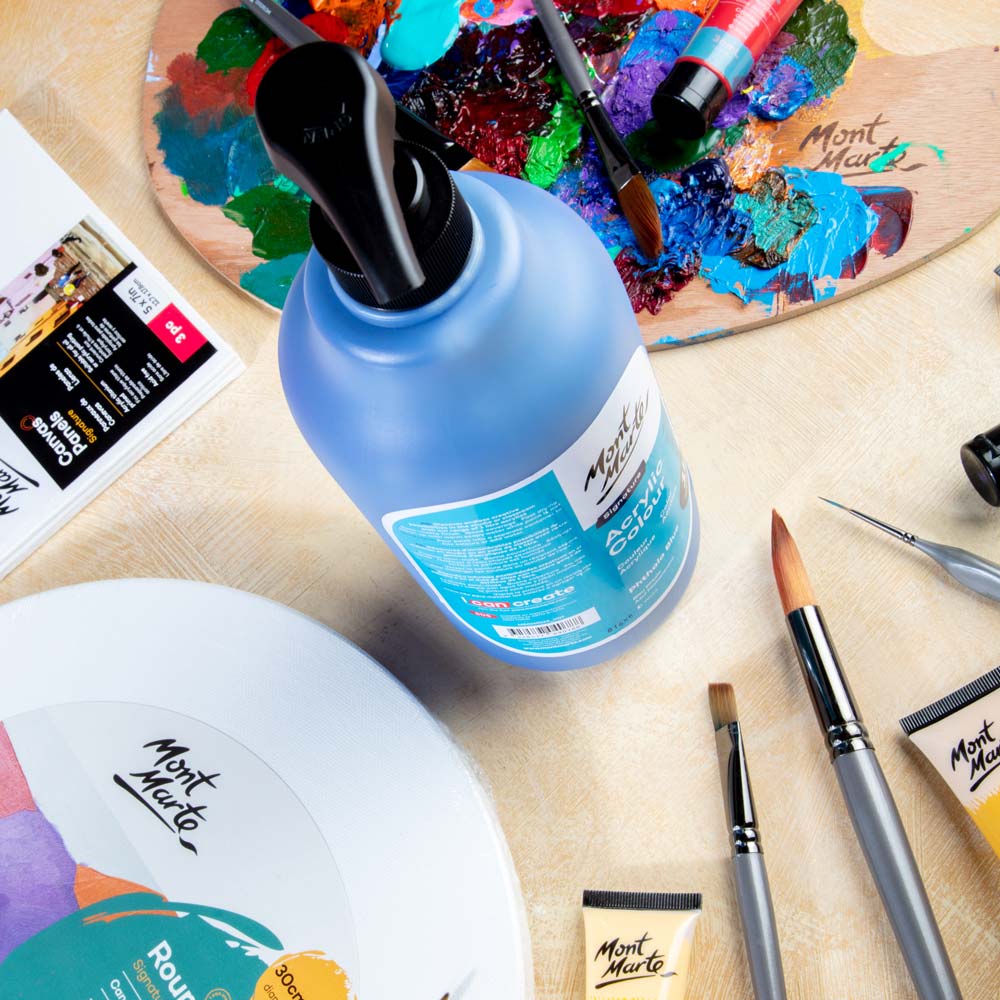 Acrylic Colour Signature 1L (33.8 US fl.oz) Bottle - Phthalo Blue - Image 9