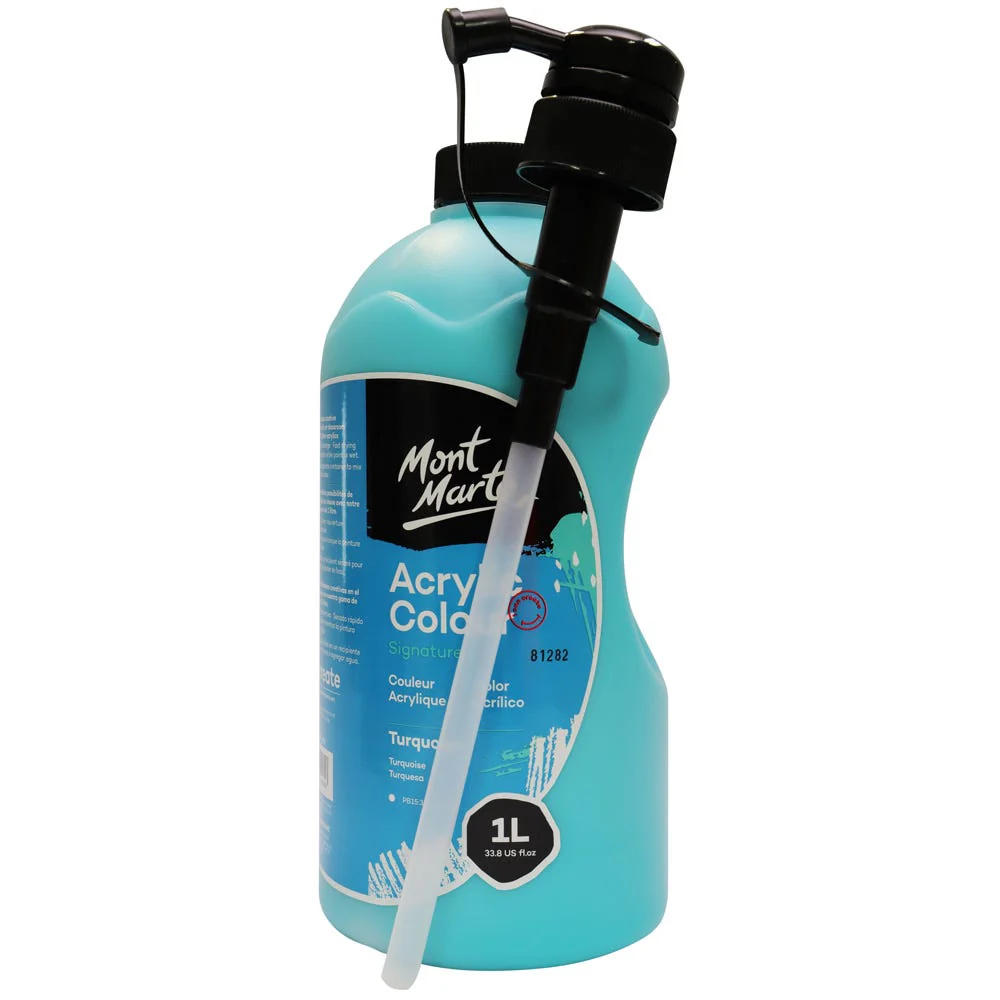 Acrylic Colour Signature 1L (33.8 US fl.oz) Bottle - Turquoise - Image 3