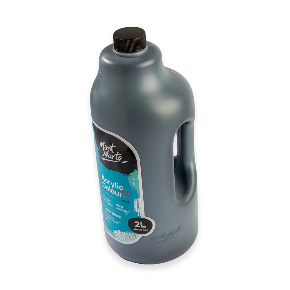 Acrylic Colour Paint Signature 2L (67.6 US fl.oz) Bottle – Black - Image 4